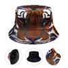 Tiger Pattern Double-Sided Bucket Hat - Stylish Unisex Sun Hat with Sun Protection for Outdoor Adventures