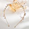 Französisches Barock Strass Perlen Haarreif - Doppellagig Retro Hofstil Haaraccessoire für Damen