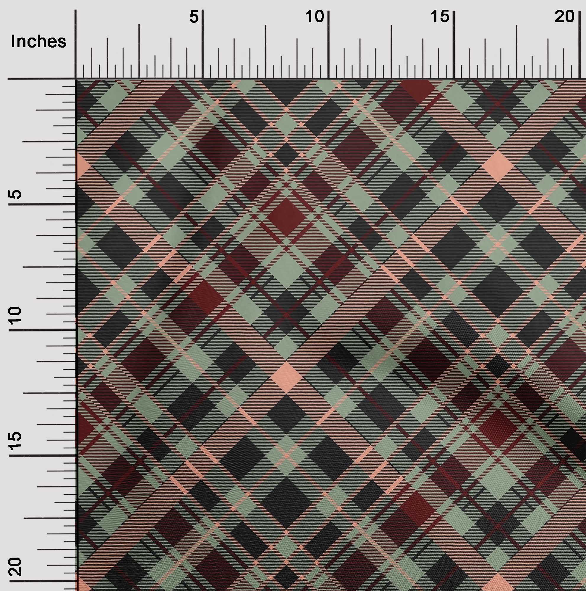 

OneOone Cotton Flex Fabric Tartan Тканина для декору в клітинку з принтом BTY 40 дюймів 42 Inch Wide - Viscose Chiffon персиковий