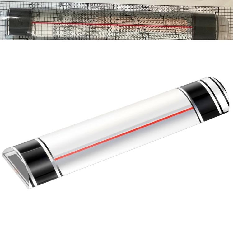 Régua de Artesanato de 6 Polegadas Amiga de Viagem com Lente de Aumento Integrada e Guia Deslizante para Medição em Costura de Projetos Detalhados