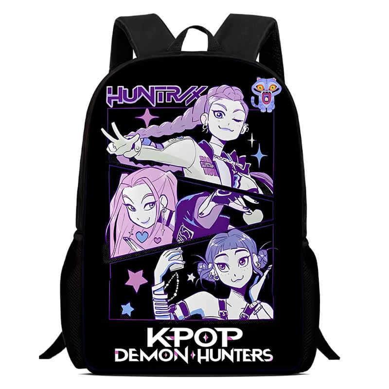 Demon Hunters Backpack Kpop Demon Hunters 17 Inch School Bag