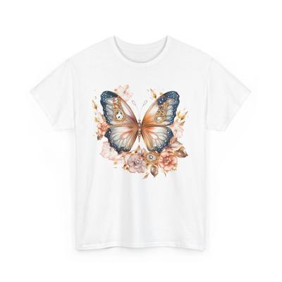 Übergroßes Schmetterlings-T-Shirt Damen Ästhetisches Grafik-T-Shirt Trendiger Boho-Look