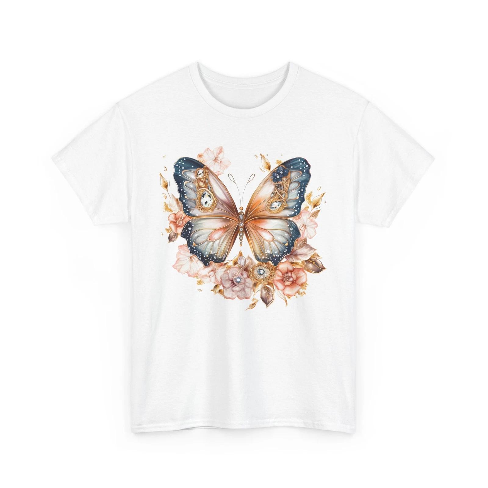 Oversized Butterfly T-Shirt Women’s Aesthetic Graphic Tee Trendy Boho Look S