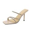 Mode Liyke Street Sexy Eckige Zehen 6CM 9CM Dünne Hohe Absätze Moderne Slipper Damen Kristall Strass Schmaler Riemen Damenschuhe Sandalen