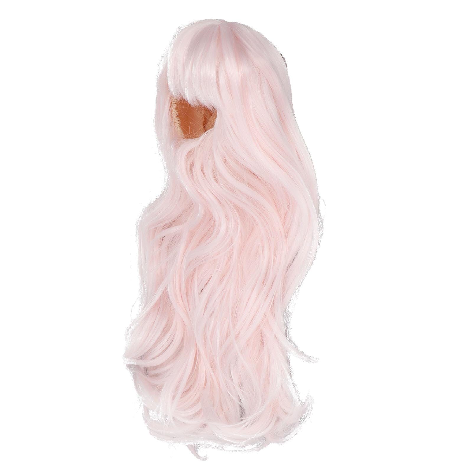 

Stylish and smooth cotton doll wig for dolls, fits heads 35-39cm (light pink), perfect for DIY doll making and hair accessories.