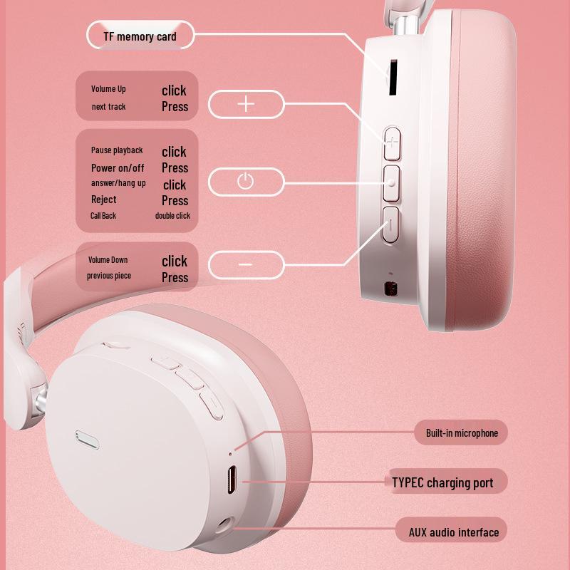 Noise Cancelling Bluetooth Wireless Gaming Headphones with Ultra-Long Battery Life