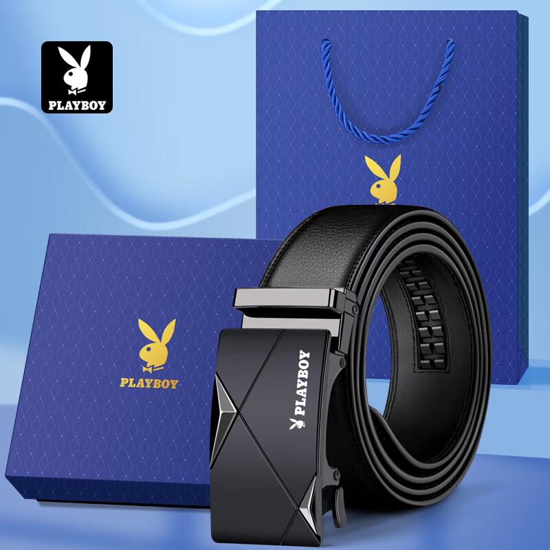 Playboy Men s Automatic Buckle Leather Belt 110cm and above