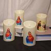 Yousheng LED Christmas Candle Lights Flameless Flickering Prayer Lamp Religious Figure Design Lights for Home Altar Church Decor