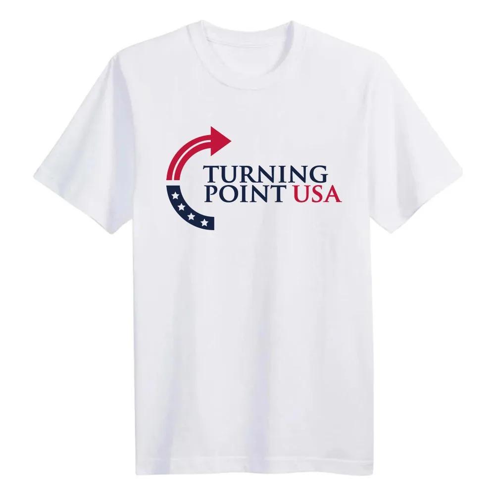 

Turning Point Usa Tee American Charlie Kirk Fashion T-shirt Cotton Short Sleeve Casual Unisex Best Selling Loose Clothes Unisex 4XL
