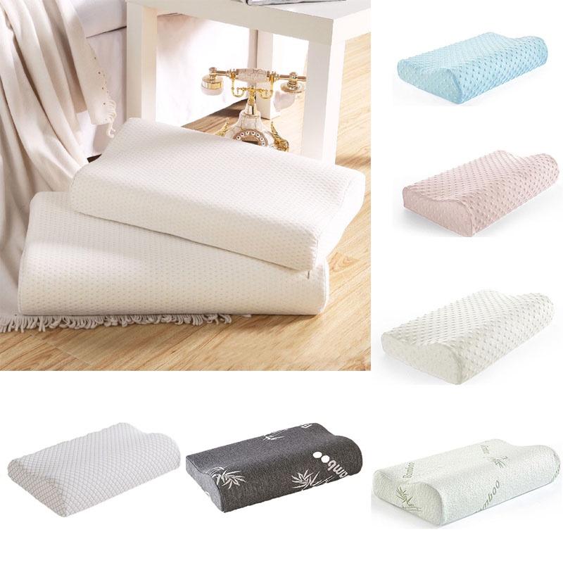 Soft Comfortable Bamboo Memory Foam Pillow With B-shaped Curve For Neck Protection
