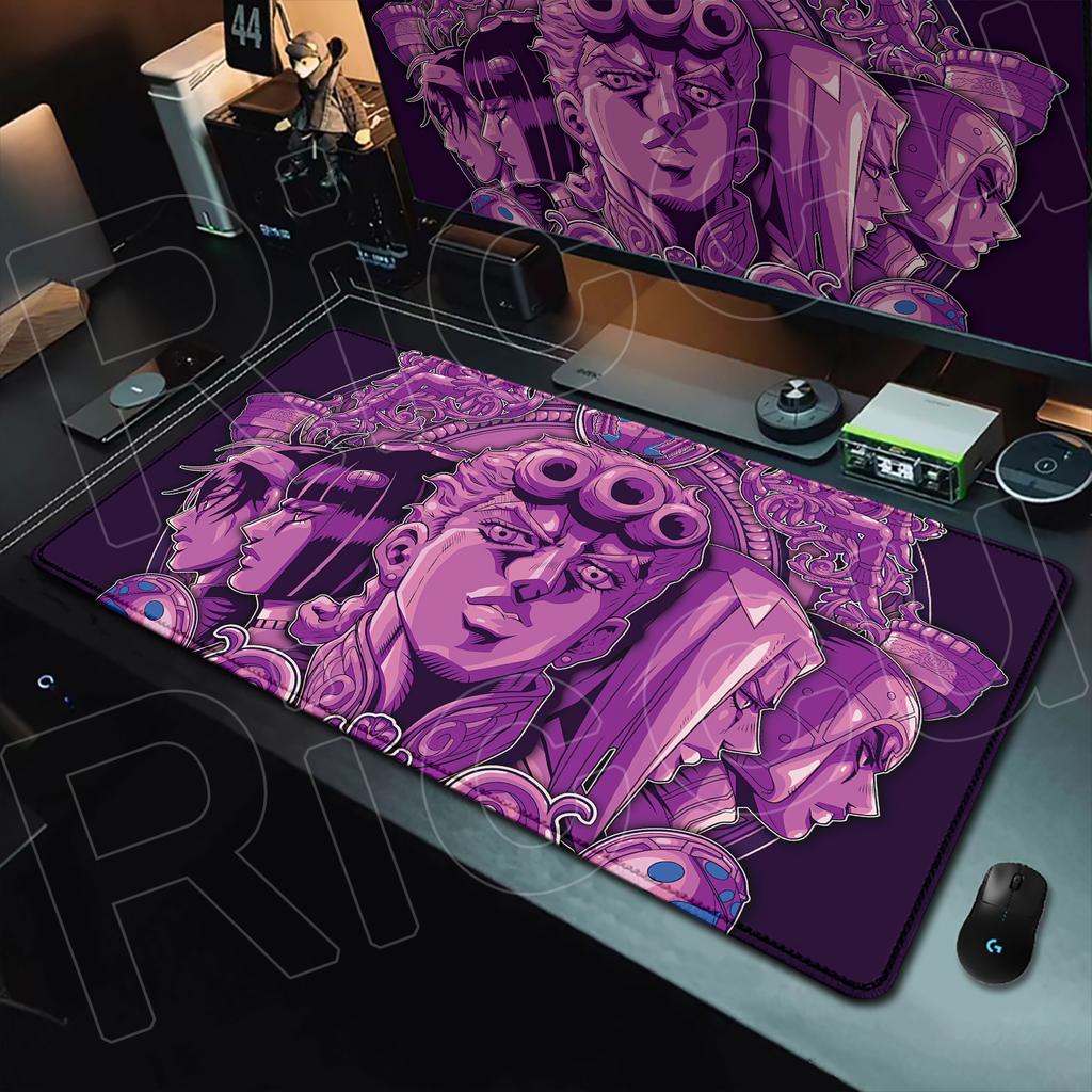 Anime Jojo Bizarre Adventure Mouse Pad Gamer Rubber Non-slip Base Deskmat Kujo Jotaro Cabinet Keyboard Gaming Office Accessories