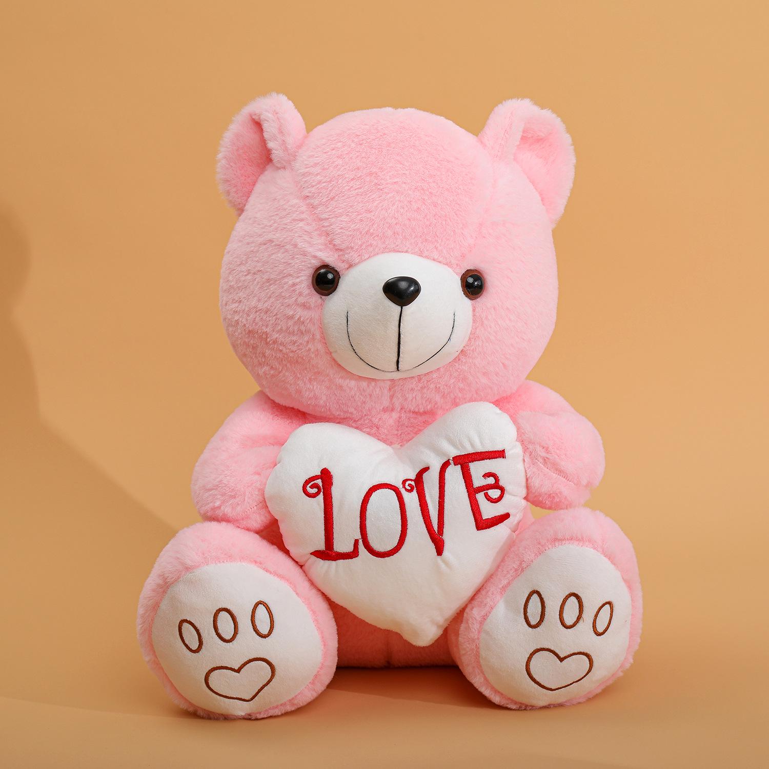 

Плюшевая кукла-медведь с сердцем, мультяшная кукла - Милый подарок на день рождения девушки, Подушка для дивана 25 cm 0.18 kg