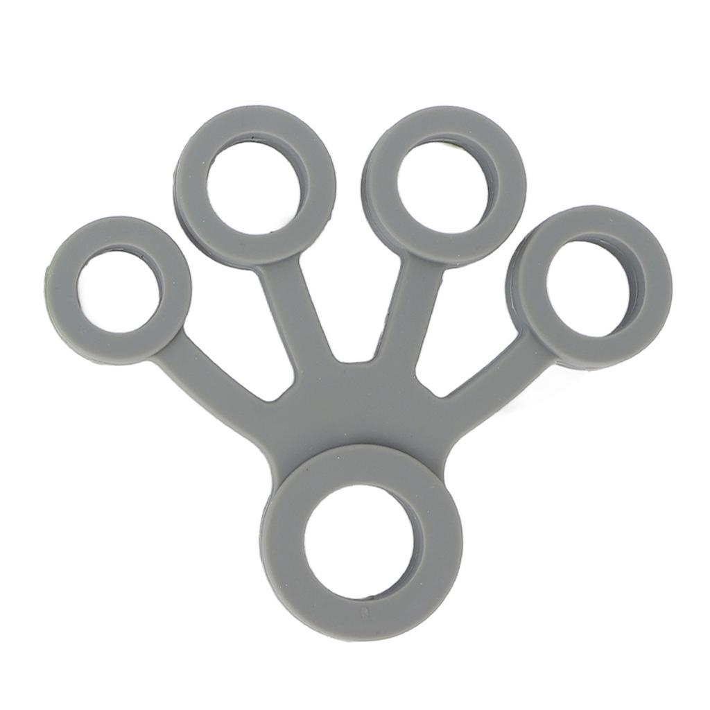 2pcs Portable Silicone Finger Stretcher High Elasticity Five Fingers Stretch Band for Guitarist Green Grey 8.8lb