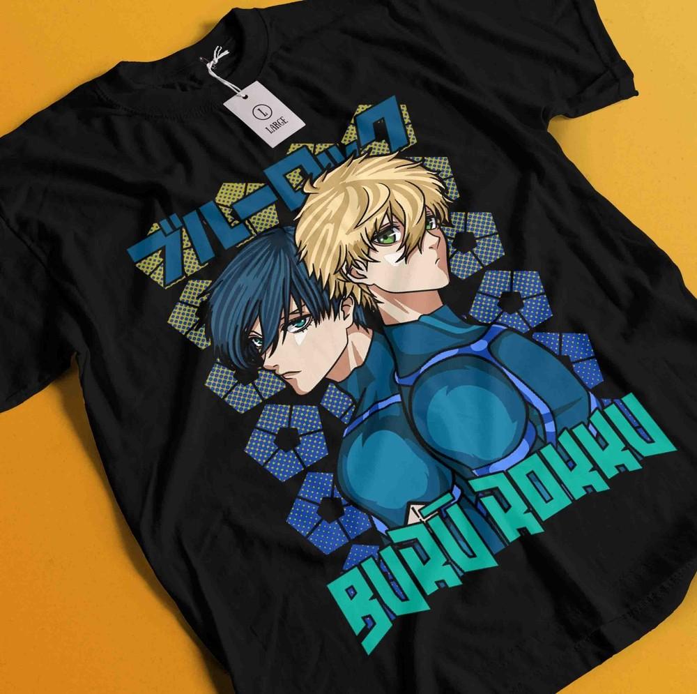 

Футболка Blue Lock Футболка Сейширо Наги Футболка Исаги Йоичи Футболка Рин Итоши Мягкая футболка S