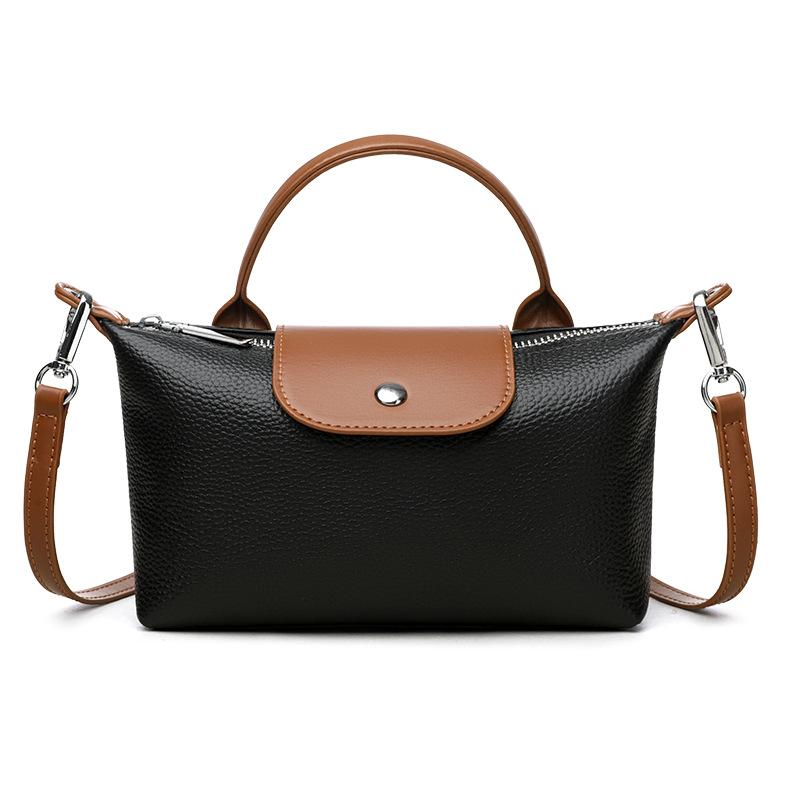 Real cowhide handbag winter new trendy fashion Longxiang bag shoulder messenger bag first layer cowhide women's bag