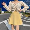 Korean Style Plus-Size Multi-Color High-Waisted Slimming A-Line Skirt for Women