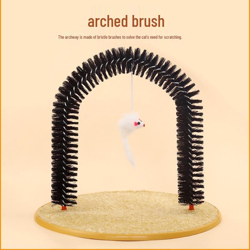 Cat Arch Massager: Automatic Rubbing, Scratching & Brushing Device for Itching Relief and Hair Care.