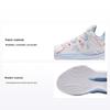 Kids Fabric Comfortable Shock Absorbing Wear Resistant Mid Top Basketball Shoes Kids Basketball Shoes White Blue 312411110-5
