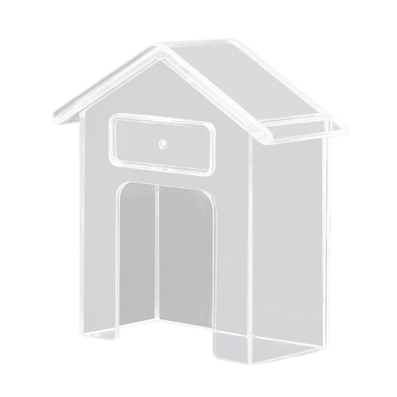 

Clear Plastic Doorbell Rainproof Cover Door Bells Button Rain Protector Clear House Shape Doorbell Rain Cover Enduring 1
