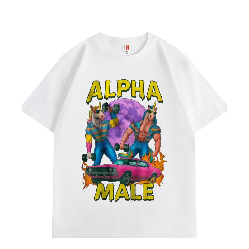 

Alpha Male Funny Meme Graphic T Shirts Men Women Clothing Harajuku Y2k Short Sleeve T-shirt Summer Casual Loose T-shirts S