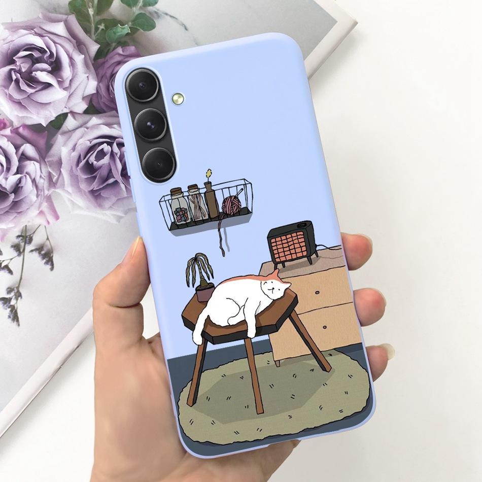 For Samsung Galaxy A55 Phone Case Samsung A55 5G SM-A556B Fashion Moon Pattern Soft Silicon Back Cover