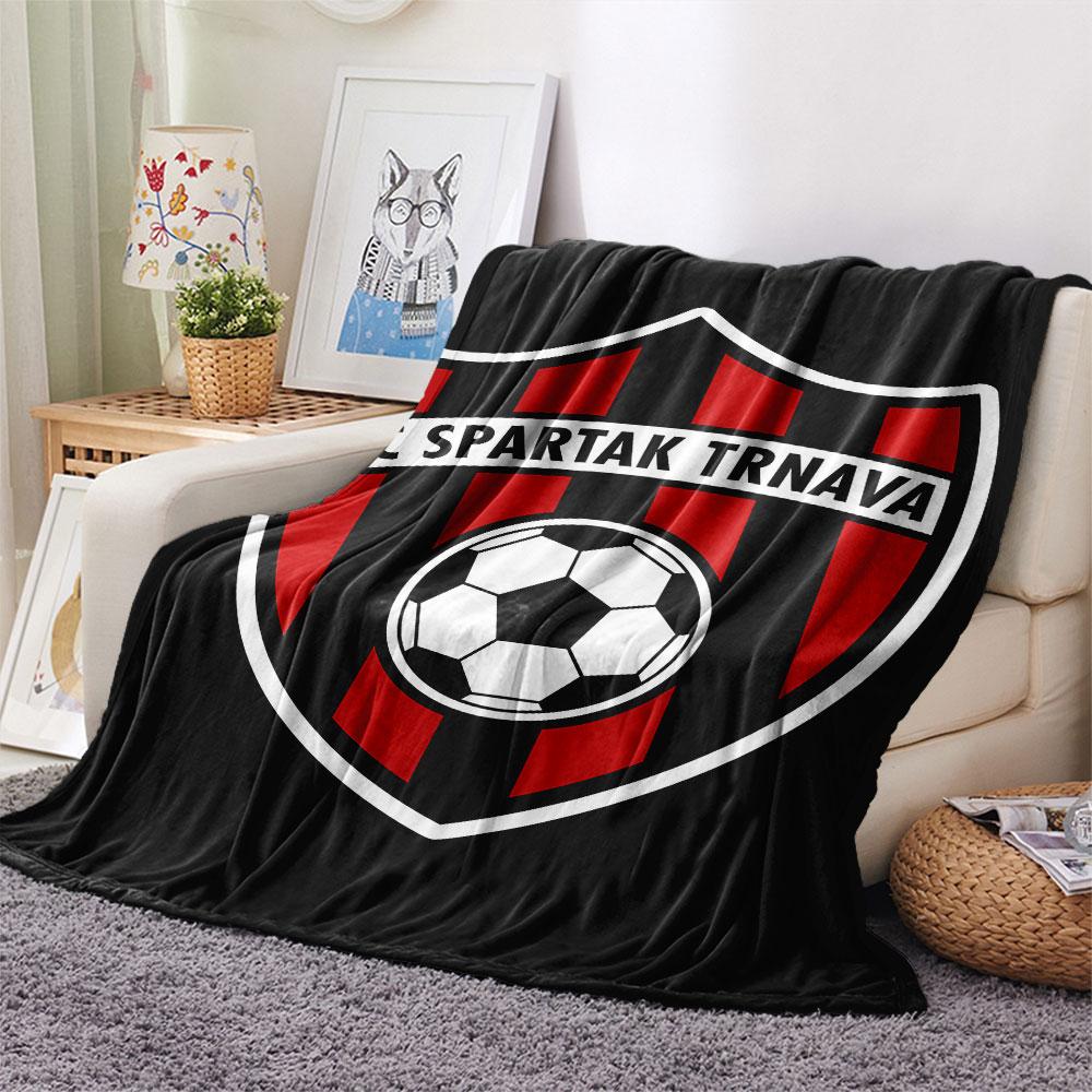 1PC FC Spartak Trnava Patterned Flannel Blanket Suitable For All Seasons for Home Decor Warmth and Comfort Gifts Holiday Present