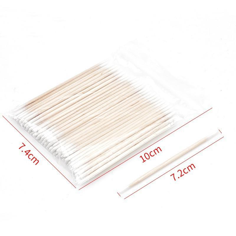 Pointed Wooden Cotton Swabs for Eyelash Grafting & Makeup Cleaning