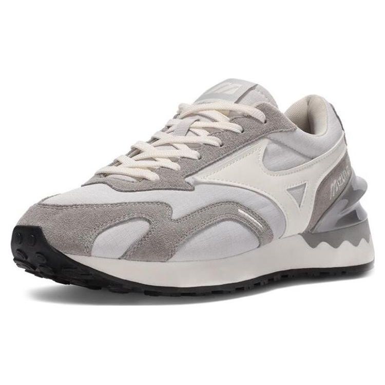 Mizuno LG 70s Sports Comfortable Mesh Synthetic Leather Non-Slip Wear-Resistant Low-Top Casual Running Shoes Unisex Sneaker Gray White D1GH213010