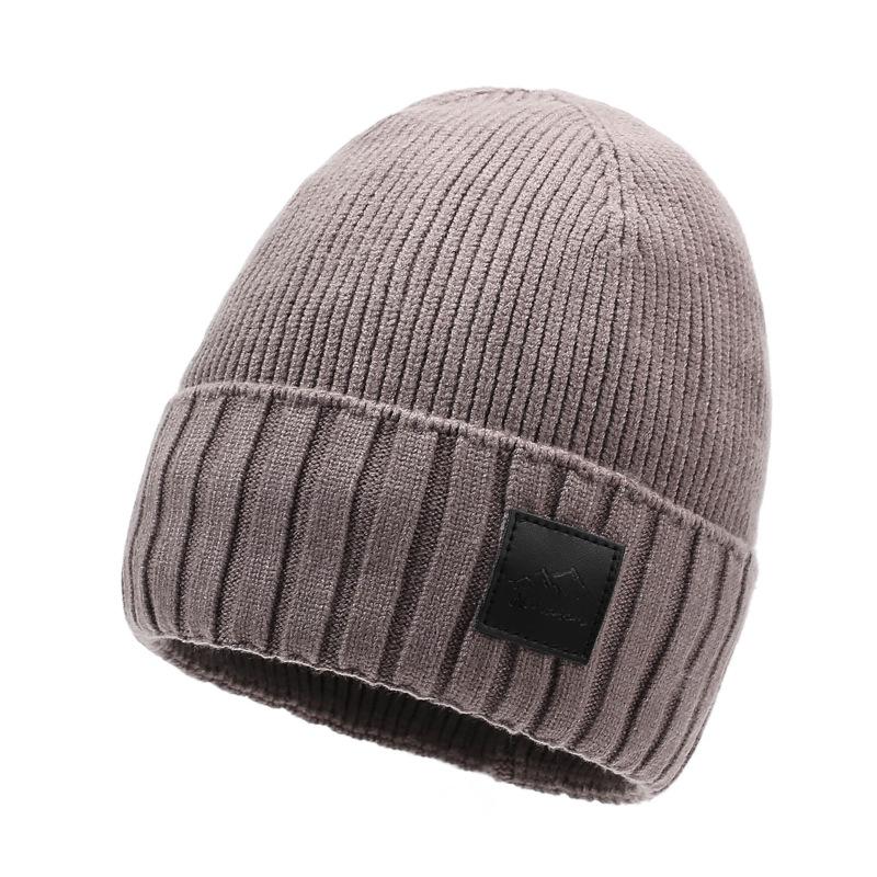 Skimütze Winter Kältefest Warme Strickmütze aus Wolle Herren Samt Ohrenschutz Winddichter Hut