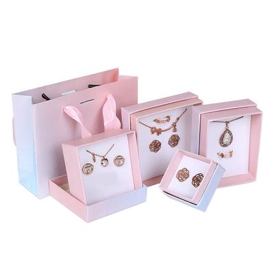 Gradient Pink Jewelry Packaging Box Birthday Gift Packaging Box Necklace And Earring Storage Box Fashion Bracelet Paper Box