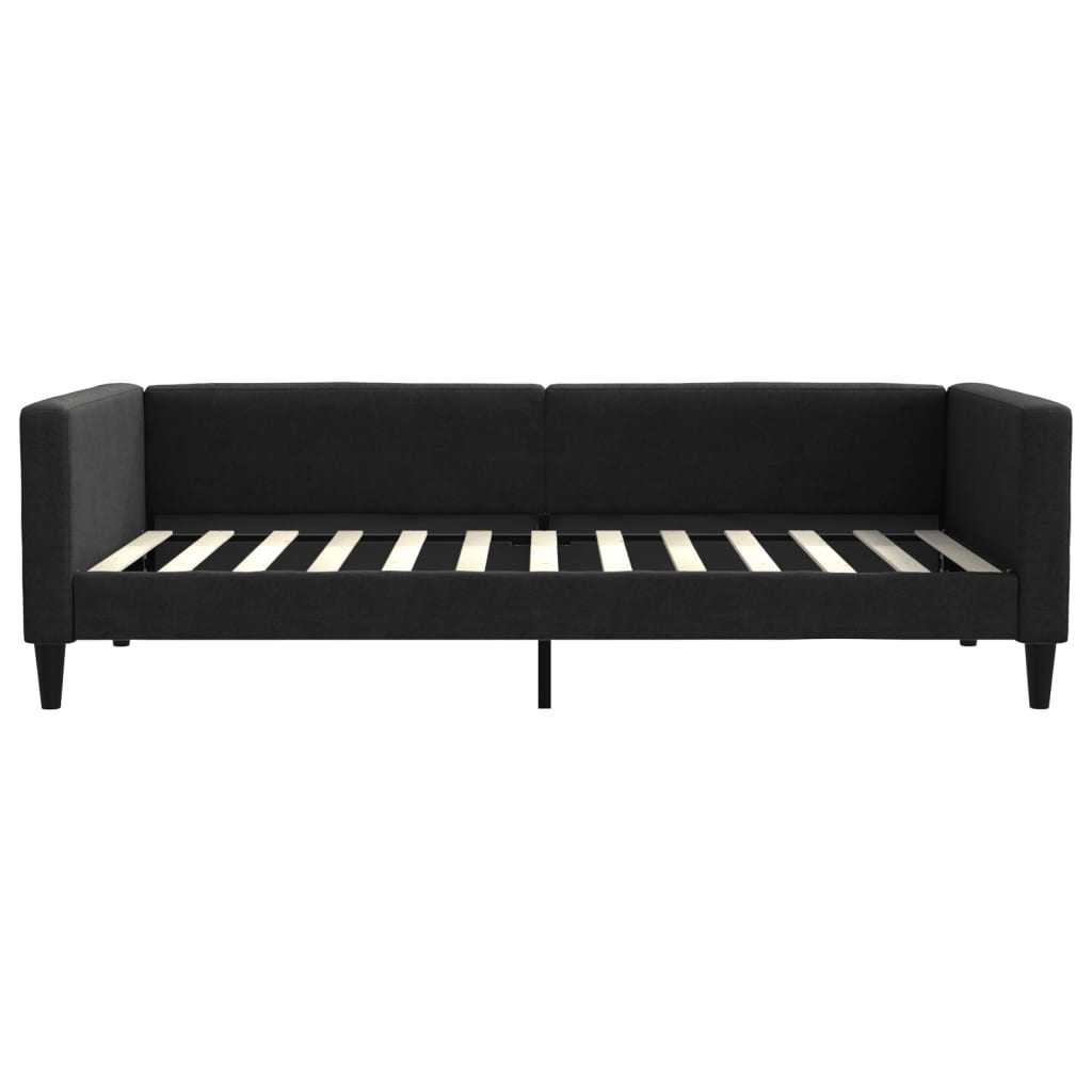 Vidaxl Sofa Z Materacem Do Spania, Czarna, 100X200 Cm, Tkanina