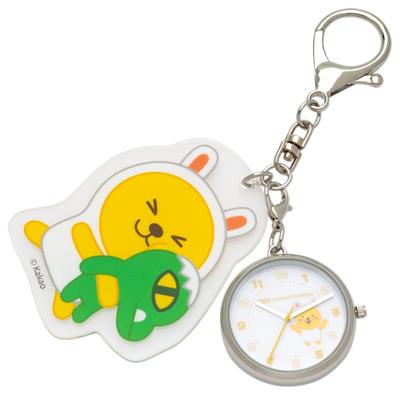 Reloj de bolsillo con llavero analógico de Kakao Friends, acrílico, con dije de acrílico, Y Muji HUG [Trabajo de campo] para mujer KKO003-2