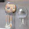 Plastic Wall Mounted Pot Lid Holder No Punching Pan Lid Organizer  Spatulas