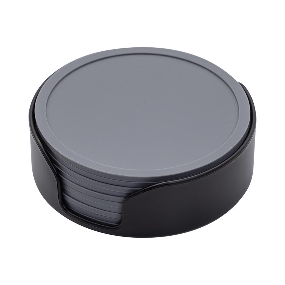 Round Silicone Coaster Set - 10cm Heat Insulation Pads for Tea and Coffee Cups