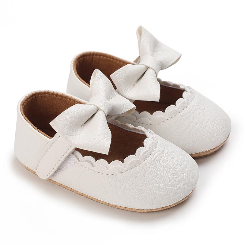Spring and Autumn 0-1 Year Old Baby Toddler Shoes Soft Bottom Breathable Baby Shoes Half Rubber Sole All-match Princess Shoes