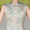 1011 summer new fashion improved young girl elegant new Chinese sleeveless long cheongsam slim and thin