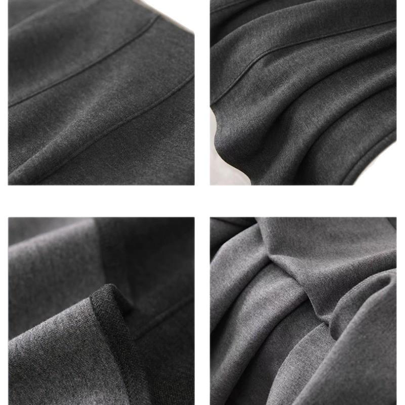 2025 Grey Wool A-Line High Waist Skirt - Autumn/Winter Collection