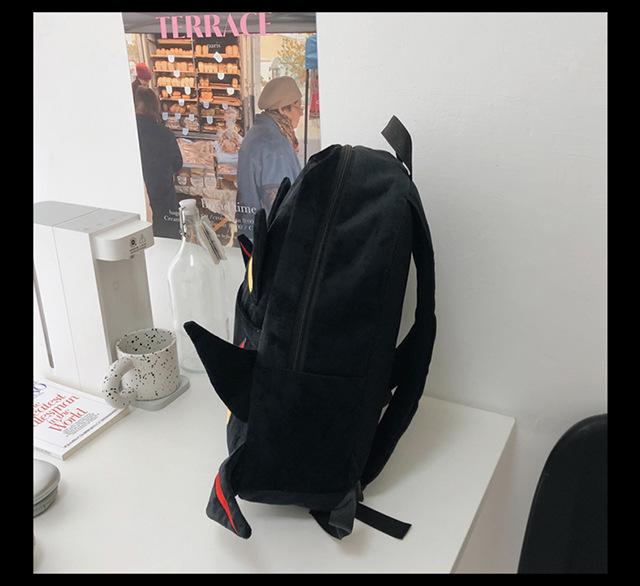 Handmade Sonic Shadow Black Charizard Plush Backpack for Couples