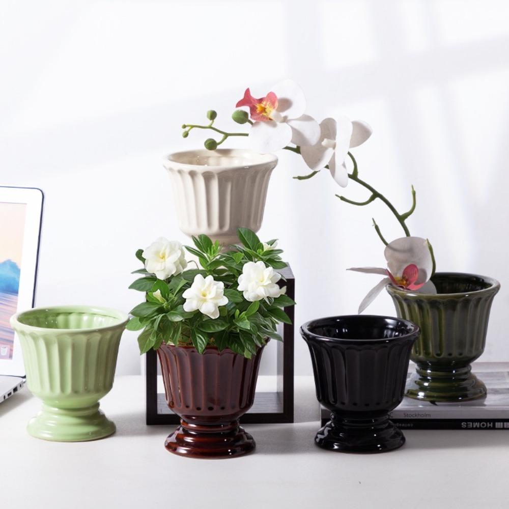 Nordic Ceramic Vase Vintage Style Flower Arrangement Utensils For Hotel Wedding Table