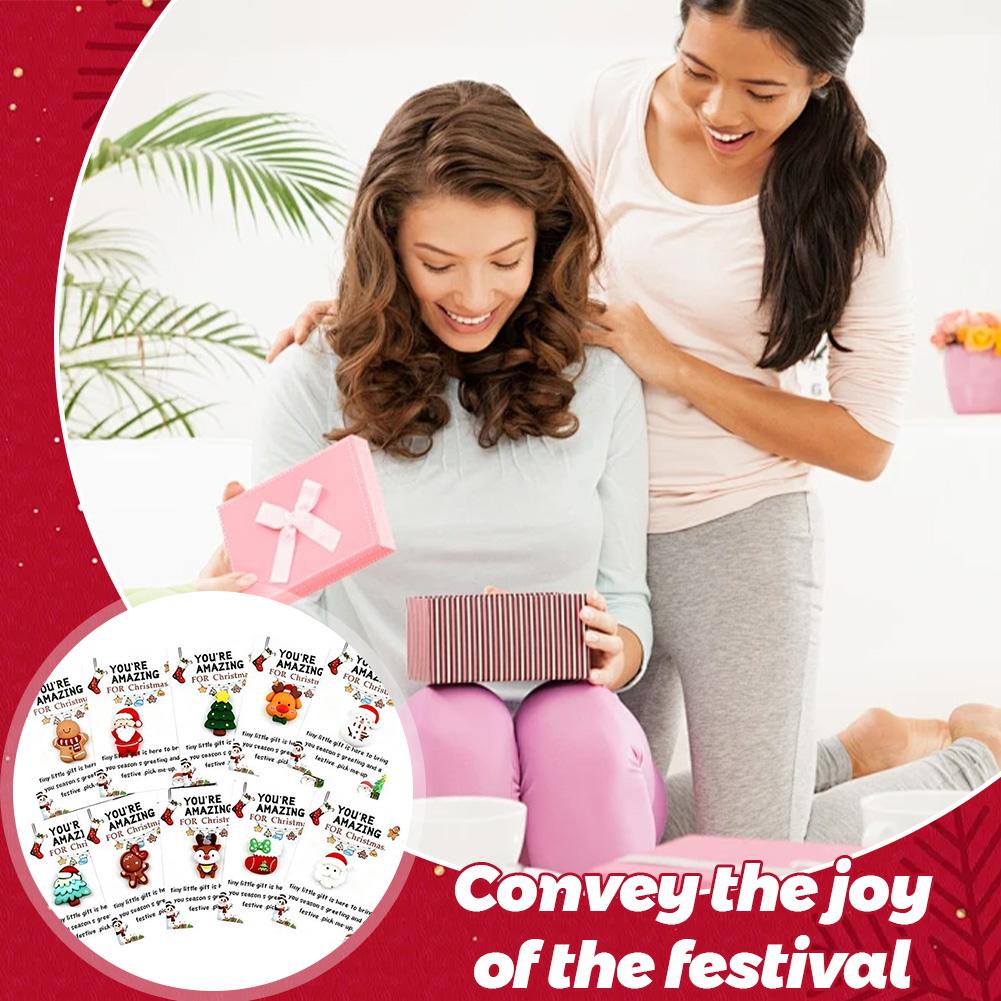 10 Christmas Mini Pocket Hug Cards Great for gifts for friends, emotional support, Christmas gifts, party favors,Christmas Min