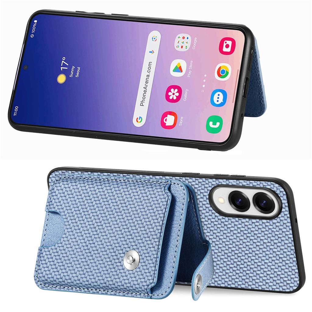 For Samsung Galaxy S25 Edge Case Card Slots Kickstand Phone Back Cover with Card Tool