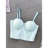Sexy Ruched Diamond Shell Fishbone Silm Tube Top