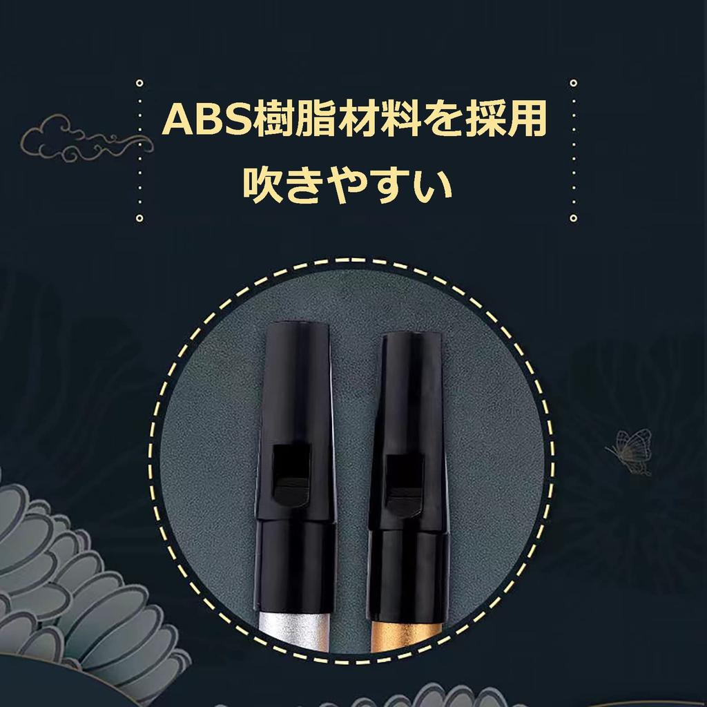 Jinchuan Tin Whistle, Aluminum, D-Flute, C-Flute, with Instructional Materials, Storage BagCase, Gold and Silver (Silver, D Key)