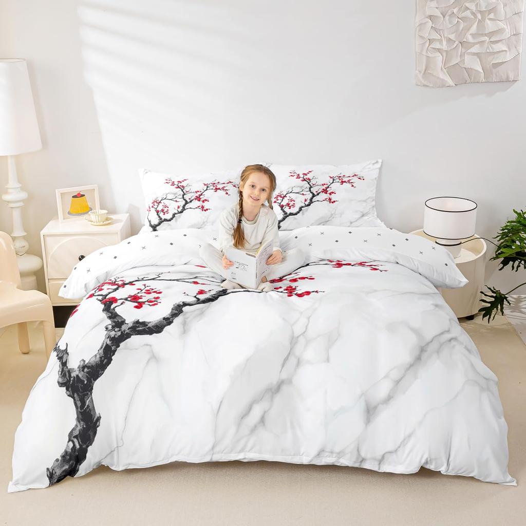 Erosebridal Tree of Life Comforter Cover Sun and Moon Bedding Sets, Gothic Bohemian Duvet Cover Twin 2Pcs Trippy Galaxy Stars Bedding with 1