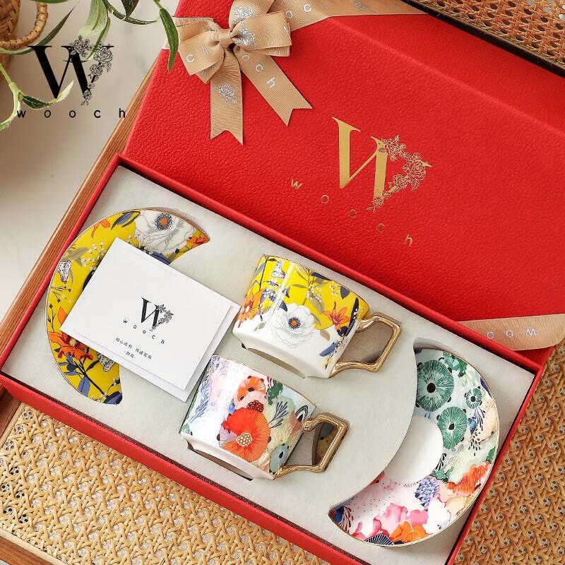 WOOCH Flower Cup and Saucer Tea Set (Pair)