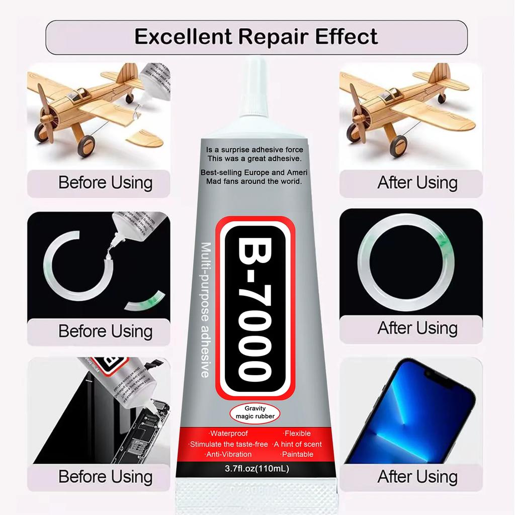 Liquid Adhesive B-7000 Super Glue Loolifl 1-10Pcs Safety Materials Epoxy Resin Repair Cell Phone Touch Screen Jewelry Craft