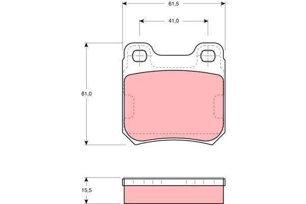 Trw Brake Pads Gdb914 Rozmiar 007