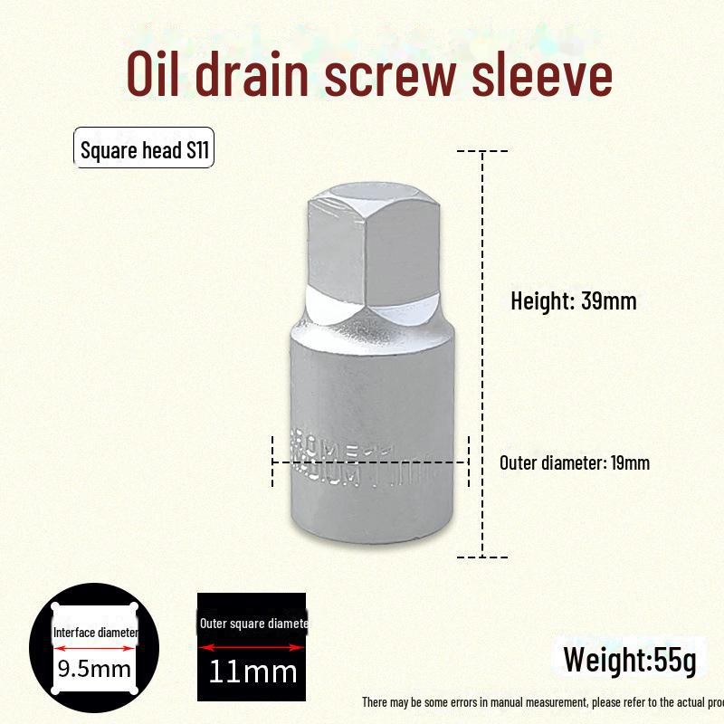 Zestaw śrub do miski olejowej z łbem sześciokątnym i kwadratem 4-kątnym Klucz nasadowy do skrzyni biegów