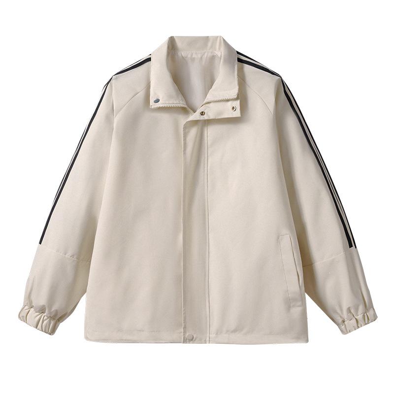 2026 Men's Autumn Stand-up Collar Jacket: Trendy Loose-Fit Outdoor Casual Top for Couples
