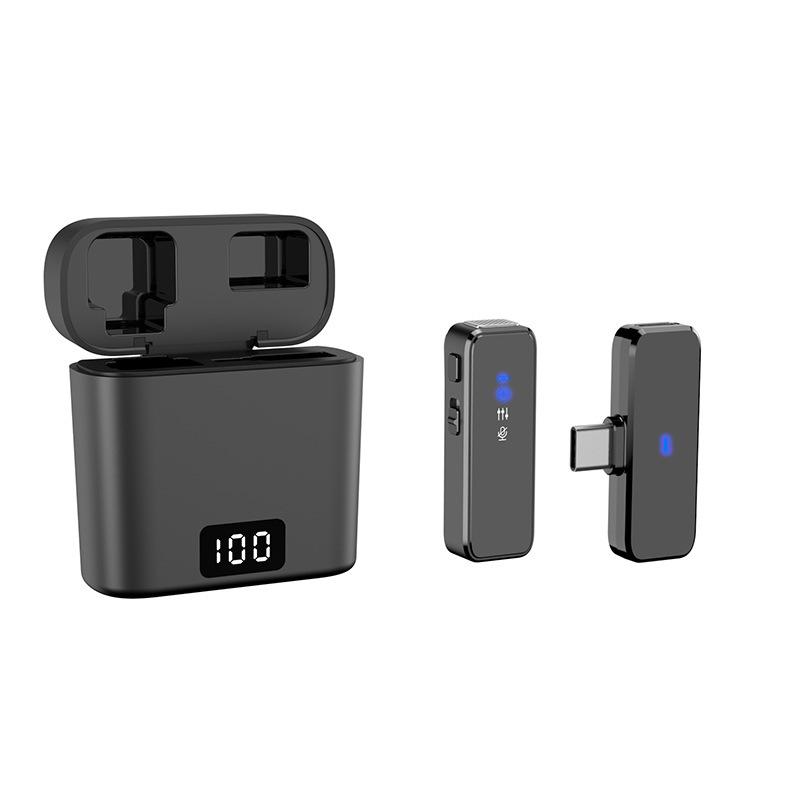 M3 Wireless Collar Clip Microphone with Charging Case, Dual Storage, Noise Reduction, for Mobile Live Broadcasts.